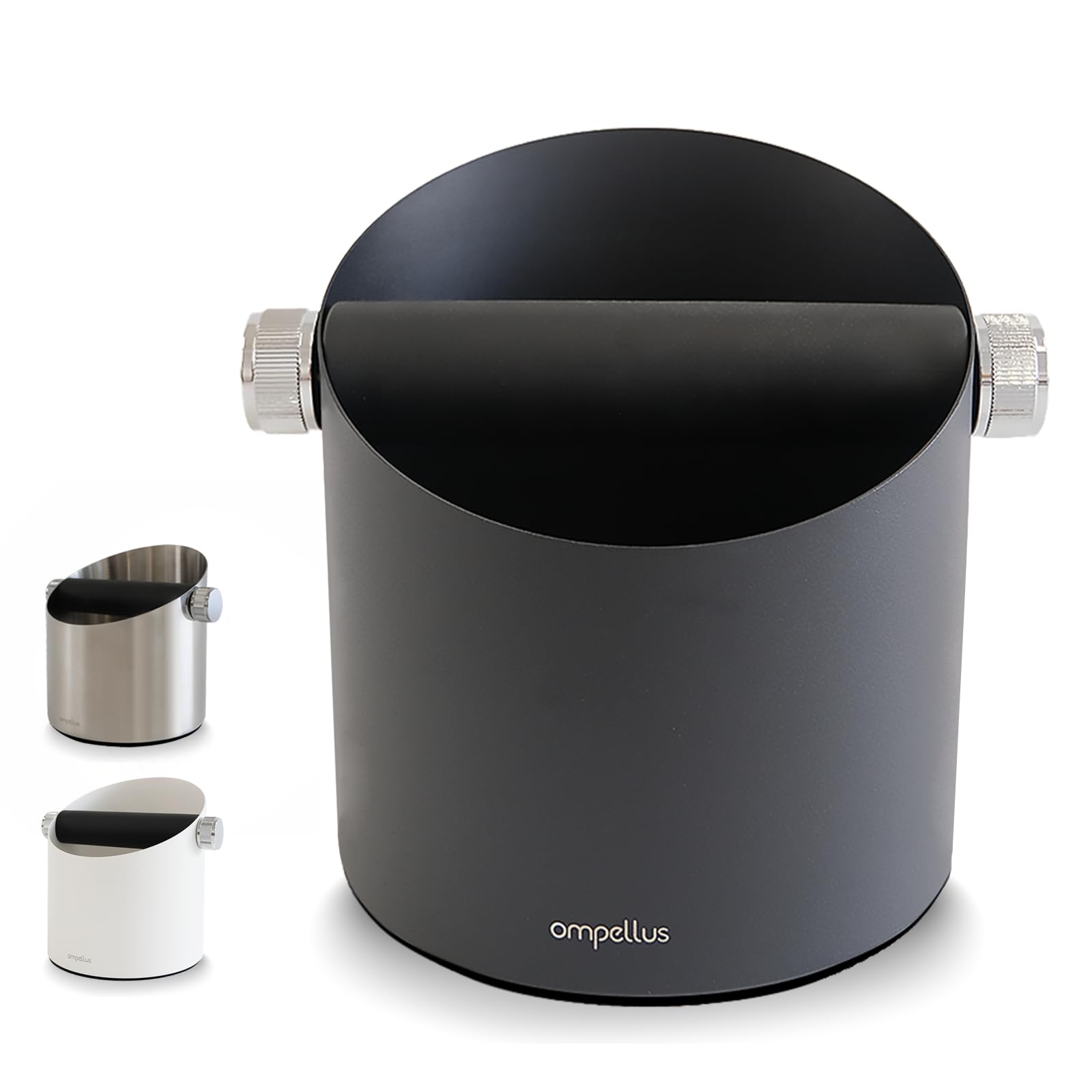 Ompellus Espresso Knock Box, Stainless Steel Coffee Puck Knock Box (Black)