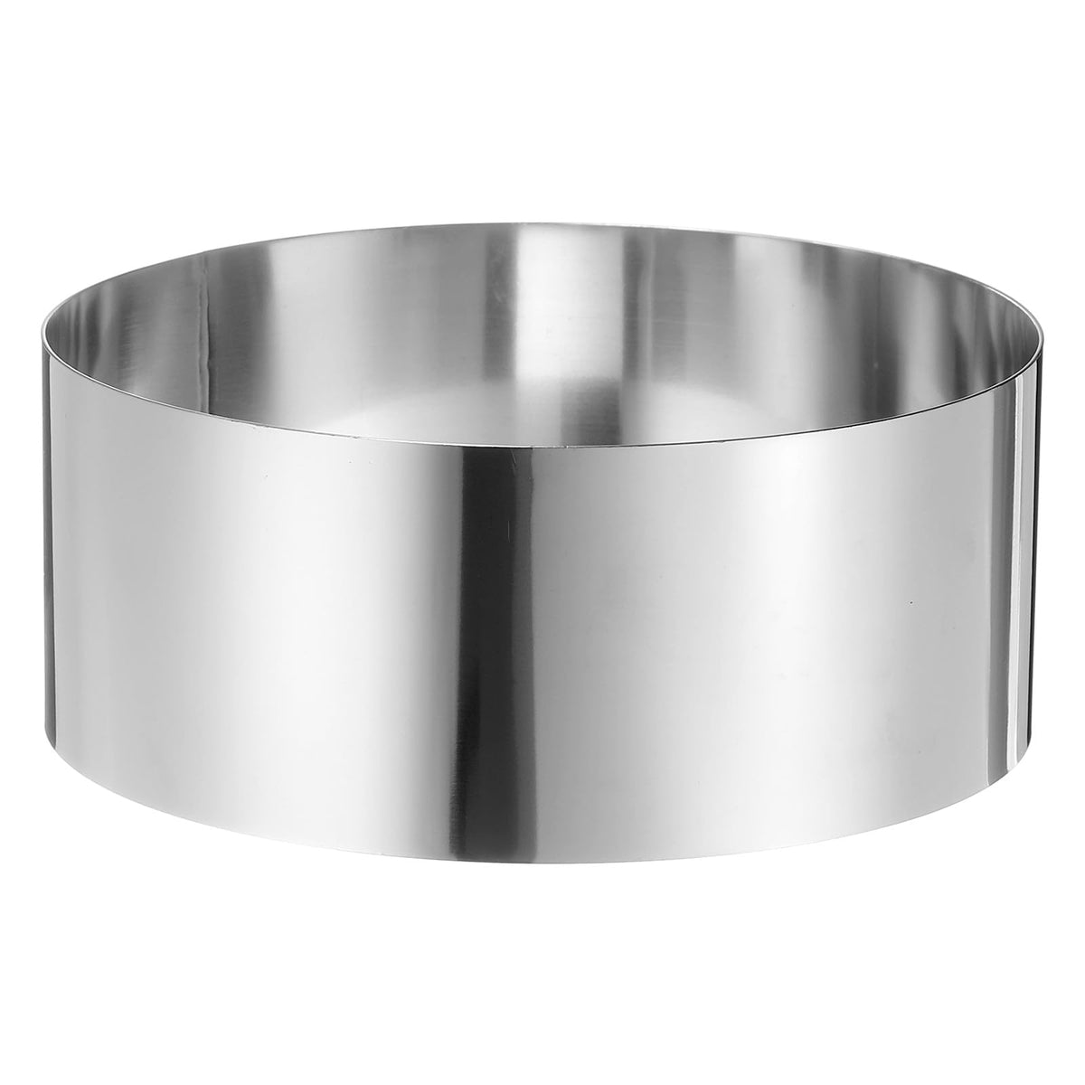 HARFINGTON Round Cake Ring 5 x 2 Inch Seamless Stainless Steel Pastry Mousse Dessert Ring Mirror Coating for Baking Cooking Making Tool