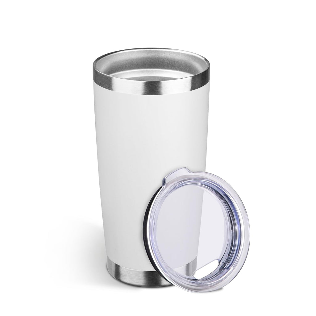 StarSpeed 20oz Stainless Steel Travel Coffee Tumbler,White