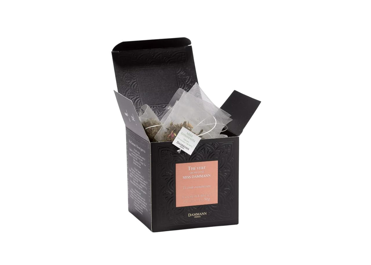 Dammann Freres Satchets, Carcadet Provence Tea Bags, Premium Gourmet French Herbal Tea, Blend Hibiscus, Apricot, Peach Flavors, 20 Count (Single Pack)