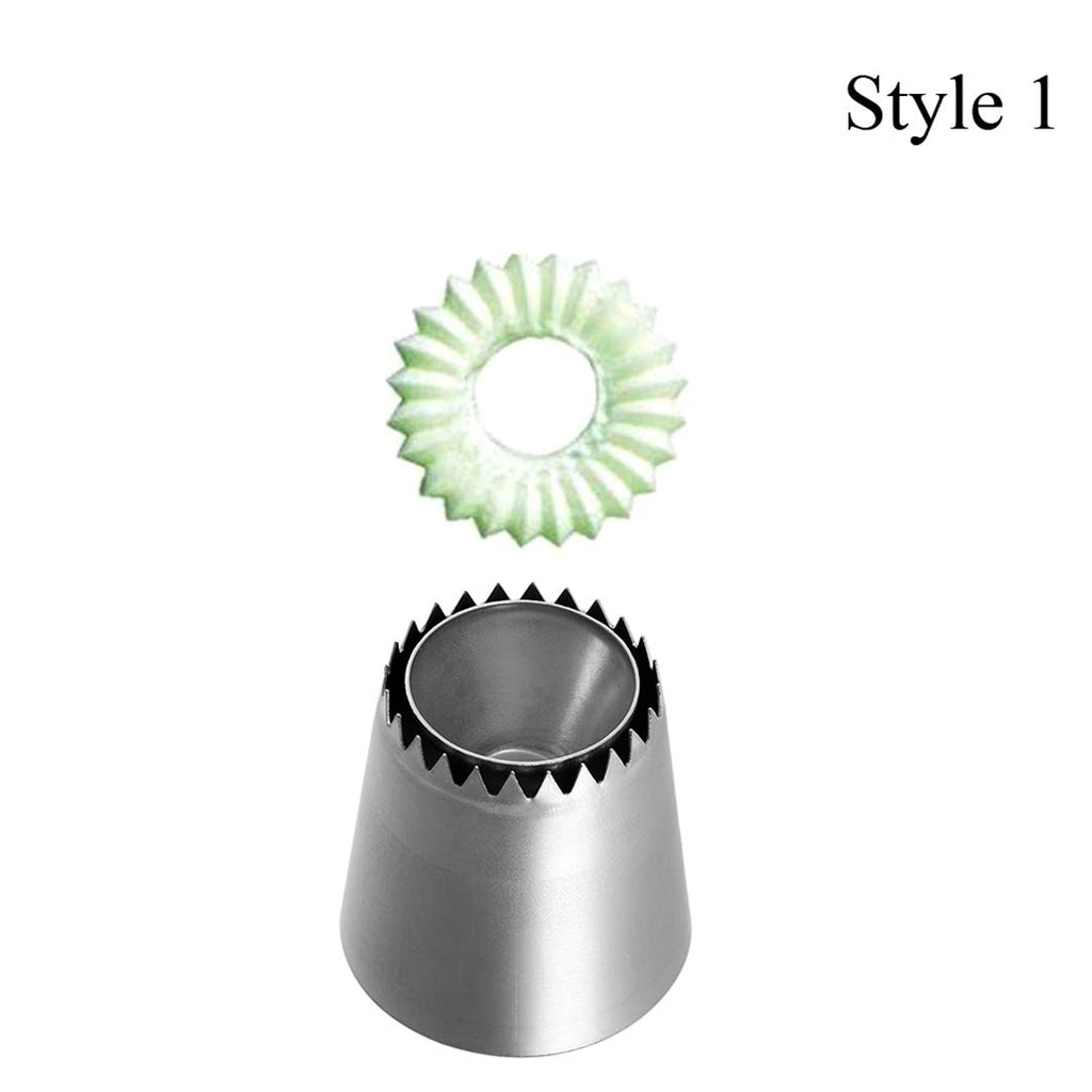FantasyDay Cake Decorating Set, 2 Pieces Stainless Steel Icing Piping Nozzles Tips Kit with Reusable Piping Bag - Christmas Birthdays Anniversary Wedding Cakes Cookies Dessert Pastry DIY Making Tools
