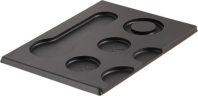 Joyeee Espresso Tamping Mat, Large Tamping Mat with Corner Edge, Anti-Slip Espresso Silicone Mat For Baristas Tool Supplies, Coffee & Espresso Machine Parts & Accessories, Black 12.6 x 9.5 inch