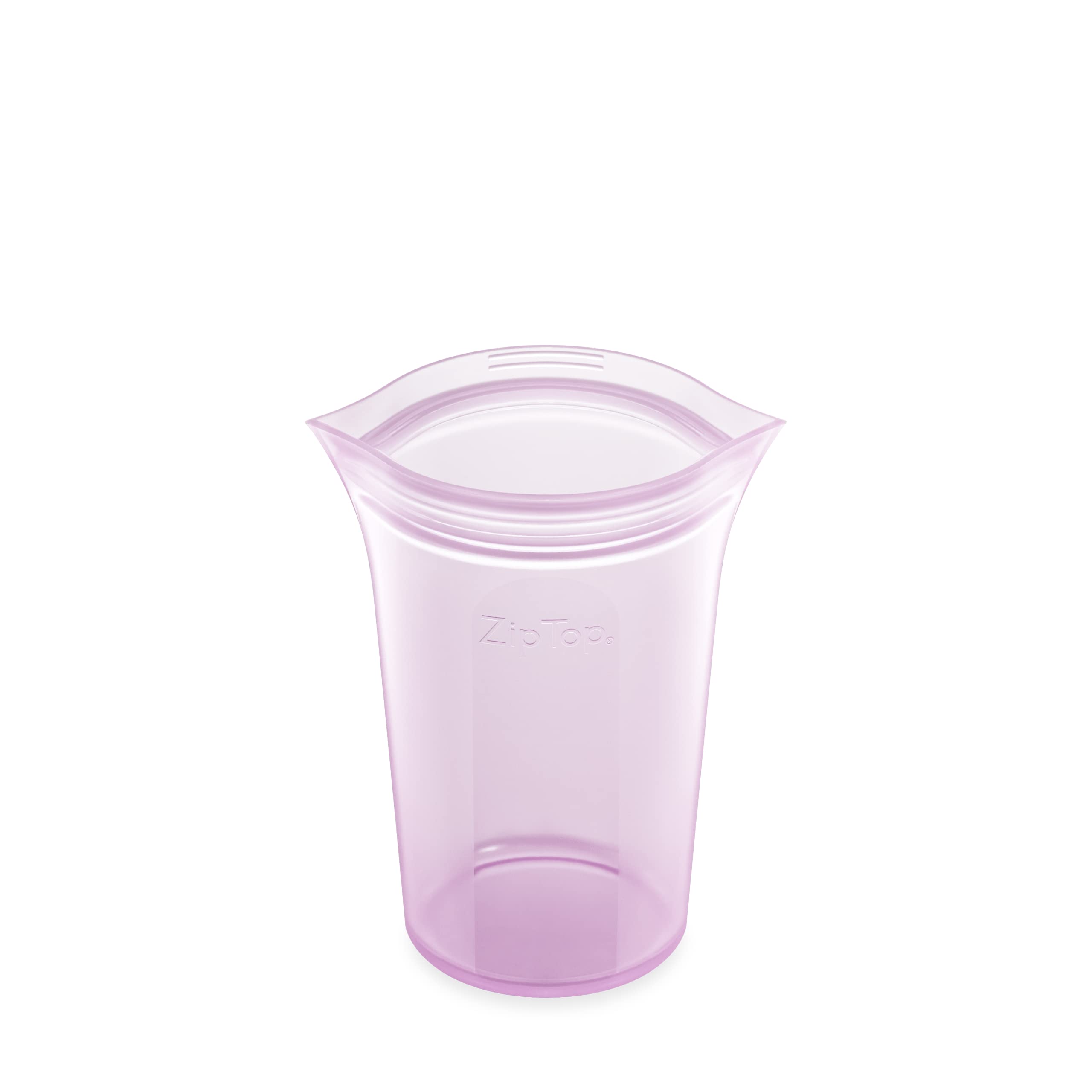 Zip Top Reusable Food Storage Bags | Medium Cup [Lavender] | Silicone Meal Prep Container | Microwave, Dishwasher and Freezer Safe | Made in the USA