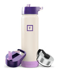 IRON °FLASK 22 oz Wide Mouth Water Bottle with 3 Lids