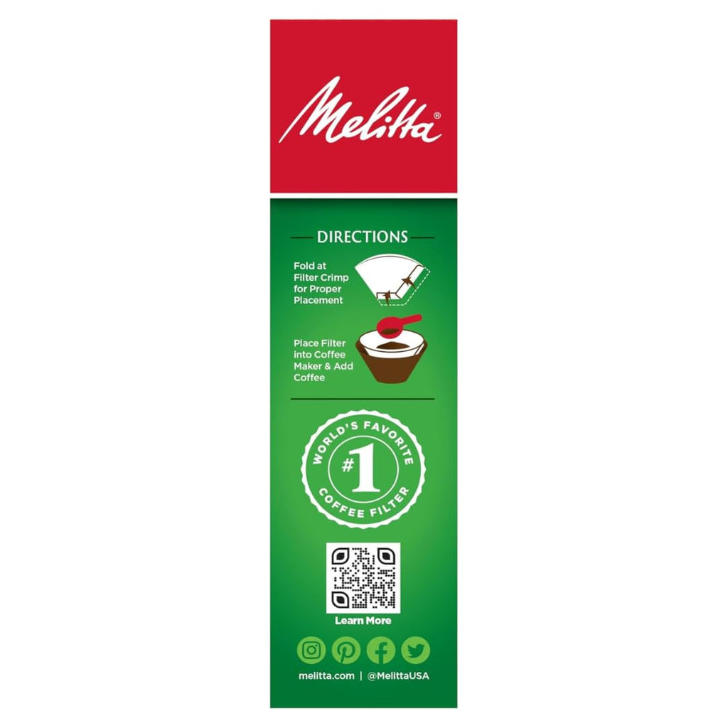Melitta #4 White Cone Coffee Filters, 6-Pack