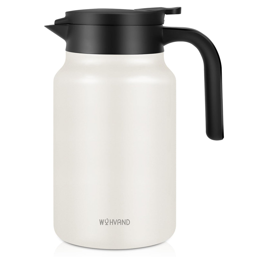 WYHVAND Insulated Coffee Carafe, 51 oz, Keeps Hot for 12H, Cream