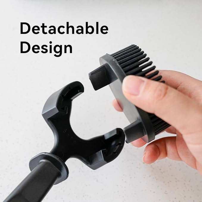 watchget Silicon Espresso Coffee Machine Cleaning Brush Professional Design for 360° Cleaning of espresso Group Head Detachable Silicon Bristles for 51mm Grouphead