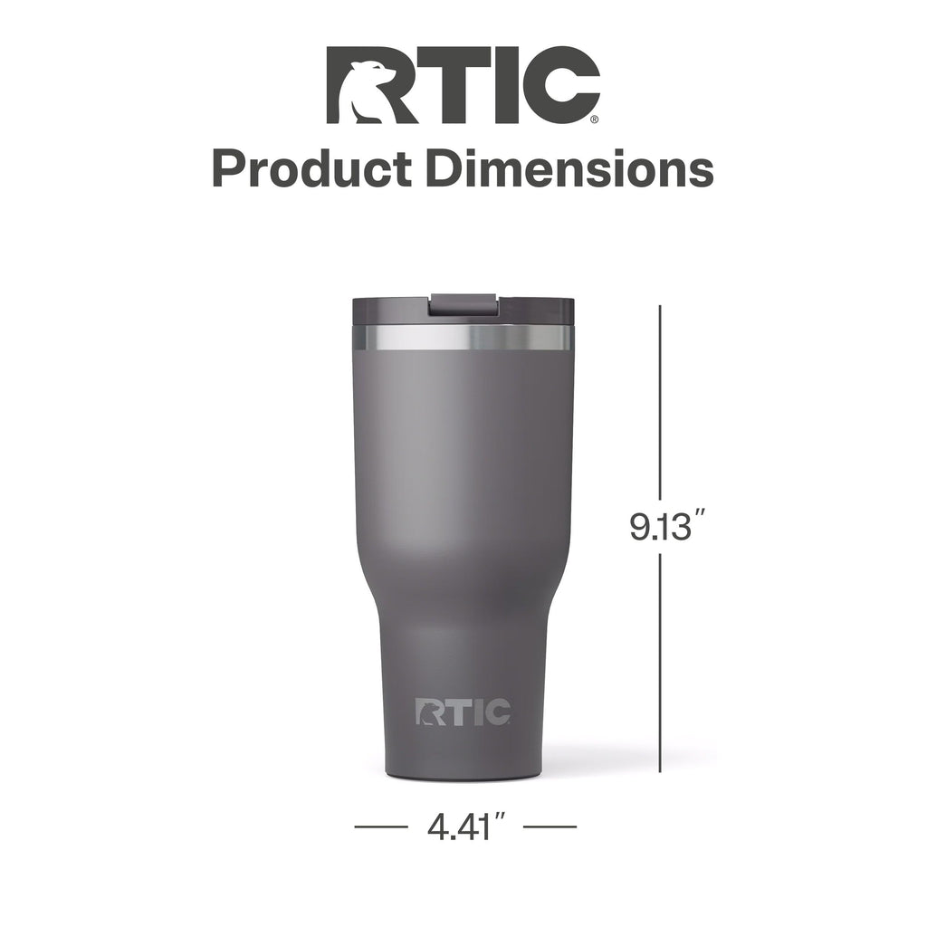 RTIC 40oz Essential Tumbler with Lid, Ceramic Lined, Graphite