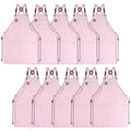 Stenffy 10 Pack Kitchen Apron, Work Apron, Canvas Apron, Pink