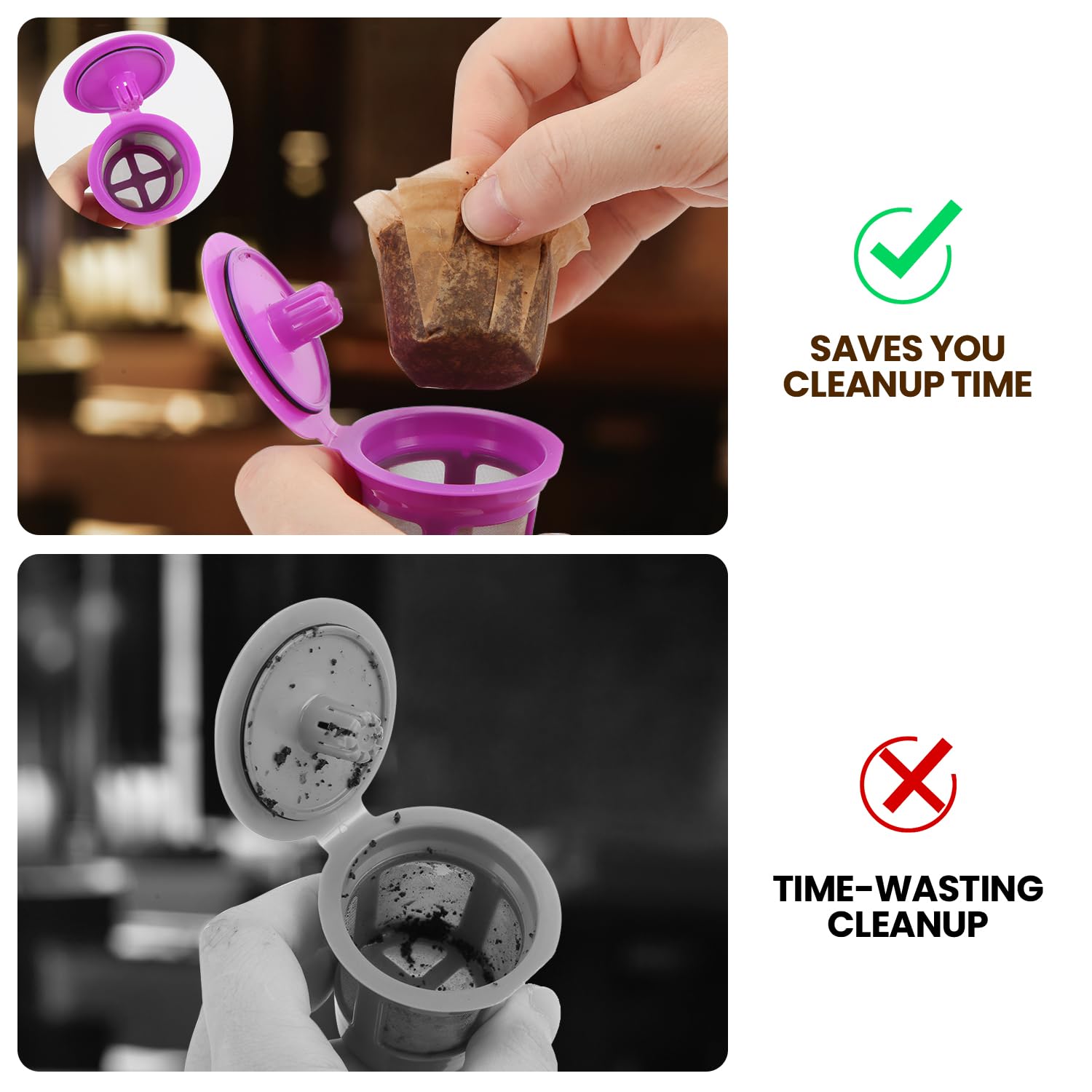Pro Mael Disposable K Cup Coffee Filters with Lid, Coffee Filter Paper for Keurig Brewers Single Serve 1.0 and 2.0, Use with Resusable K Cup Pods, White (200 Count)