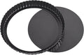CALIDAKA Tart Pan Non-Stick Carbon Steel Quiche Pan Removable Bottom Pie Pans for baking Quiche Baking Dish(SIZE:8inch)