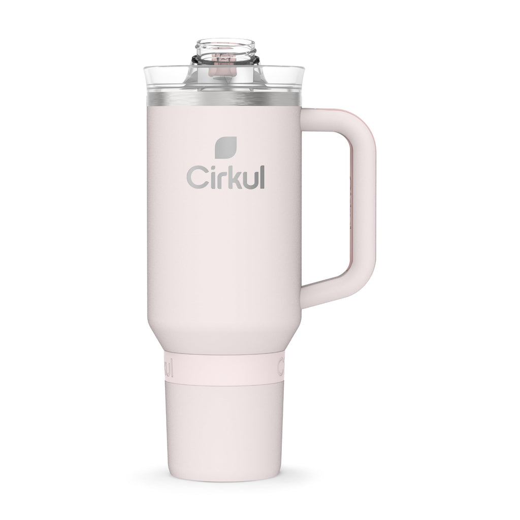 Cirkul 40oz. Cherry Blossom Stainless Steel Tumbler with Handle, All-Day StrawSip™, Double-Wall Insulated