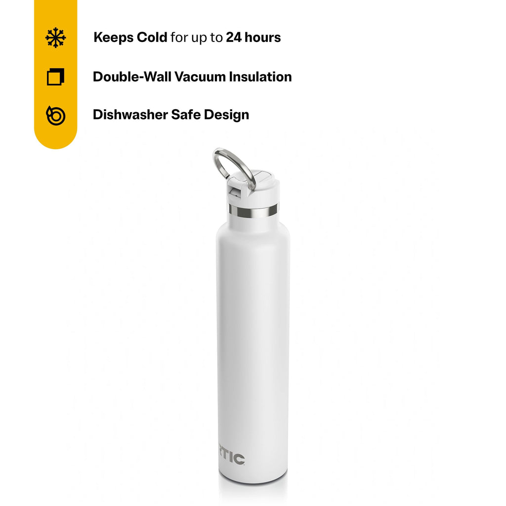 RTIC 26oz Journey Water Bottle, Ceramic Lined, White