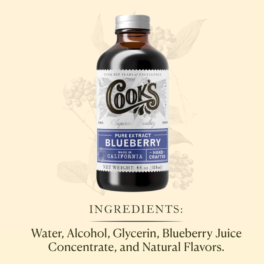 Cook's Blueberry Extract for Baking, Pies, Jam, Jellies & Syrup, 8 oz