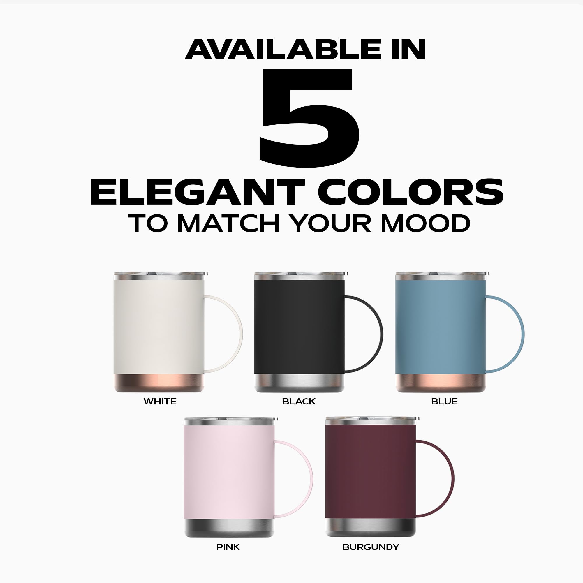 asobu Ultimate Ceramic Travel Mug, 12oz Insulated Stainless Steel Coffee Cup with Handle & Splash-Resistant Lid, Ceramic Lined for Pure Taste, BPA-Free, Double-Wall Vacuum for Hot Drinks