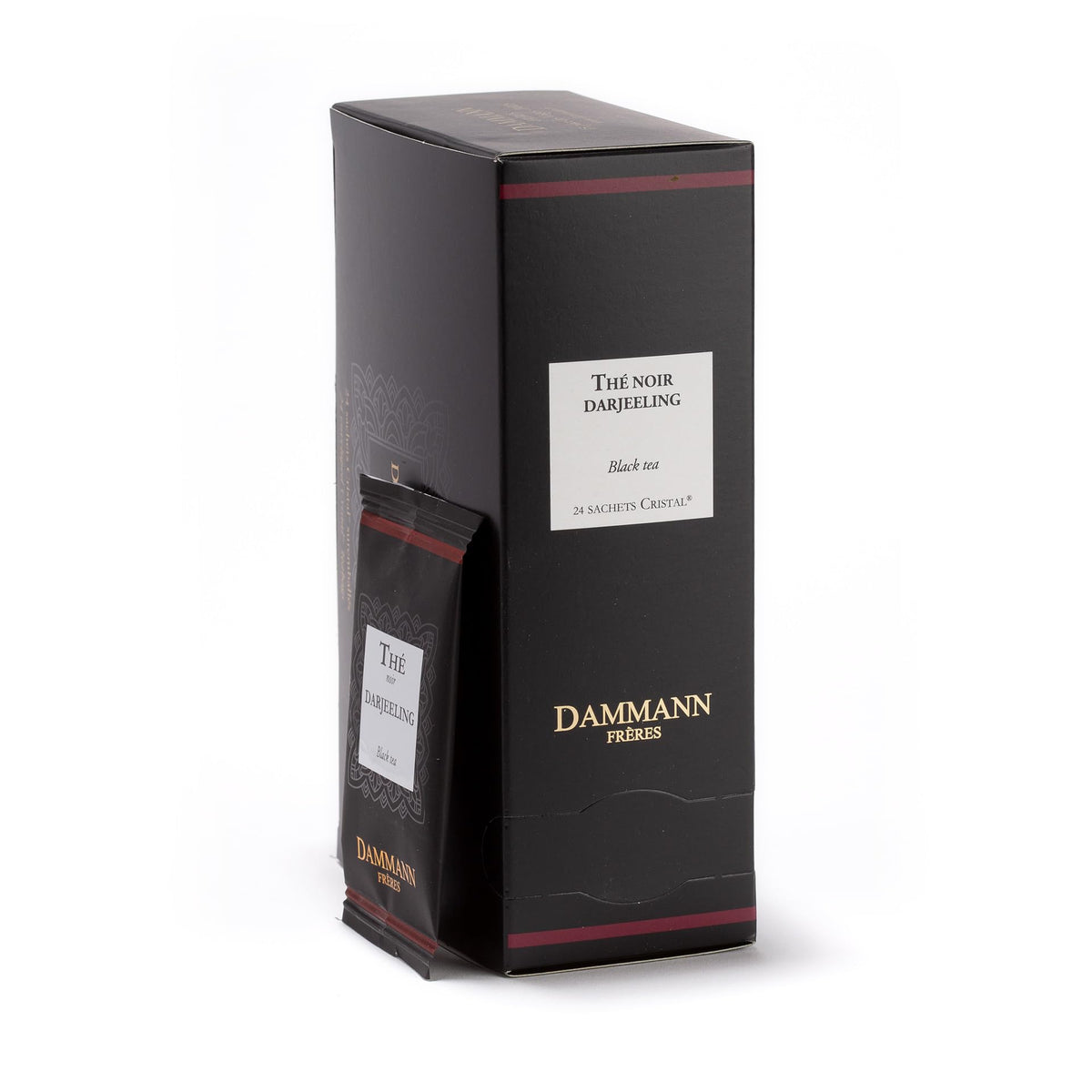 Dammann Freres Satchets, Chai Tea Bags, Premium Gourmet French Black Tea, Blend Ginger, Cinnamon, Cardamom Flavors, Individually Wrapped, 24 Count (Single Pack)