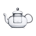CnGlass 33.8oz Glass Teapot with Removable Infuser,Stovetop Safe Tea Kettle with 4-Pack Glass Teacups 3.4oz and Tea Warmer 5.3 in/13.5cm Diameter