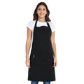 Mellow Buff Chef Aprons, Recycled Cotton Kitchen Apron with an Adjustable Neck with Long Ties, for cooking, baking (Black 1 pack)