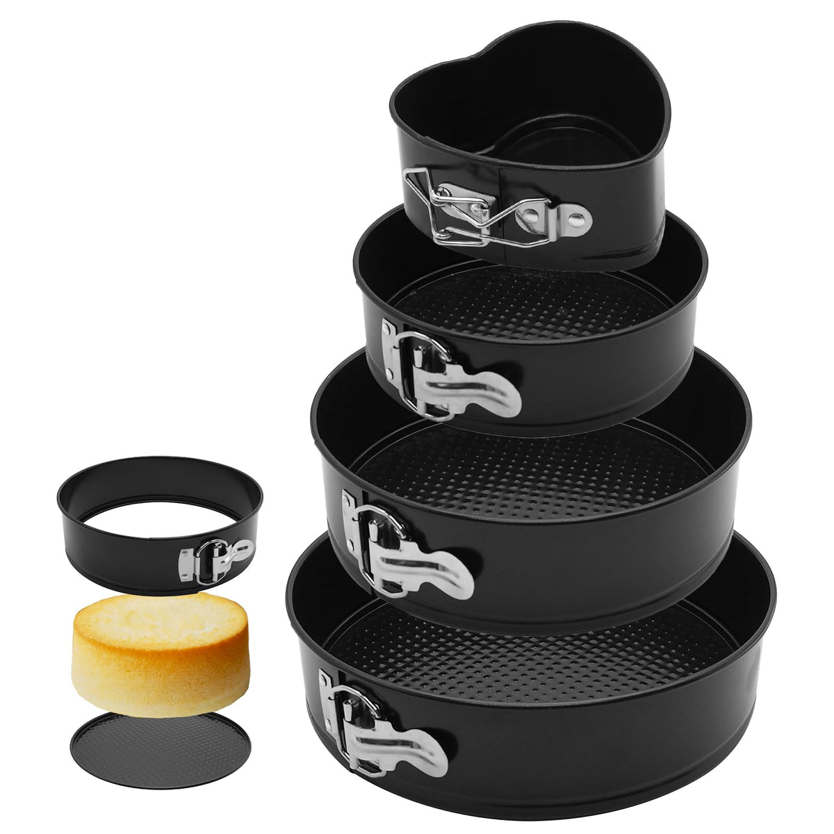AGIgear Springform Cake Pan Set,Non-Stick Springform Pans Set of 4