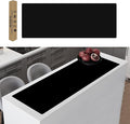49.2"x15.7"(125cmx40cm) Large Silicone Mats for Kitchen Counter, Non-Slip Placemats, Heat Resistant Countertop Protector, Waterproof Craft Mat, Black