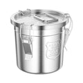GUJIFENG 202 OZ Stainless Steel Canister Rice Cereal Grain Storage Containers with Lid Airtight Coffee Bean Storage Milk Flour Sugar Food Storage for Home Bar Restaurant (6L/202 OZ)