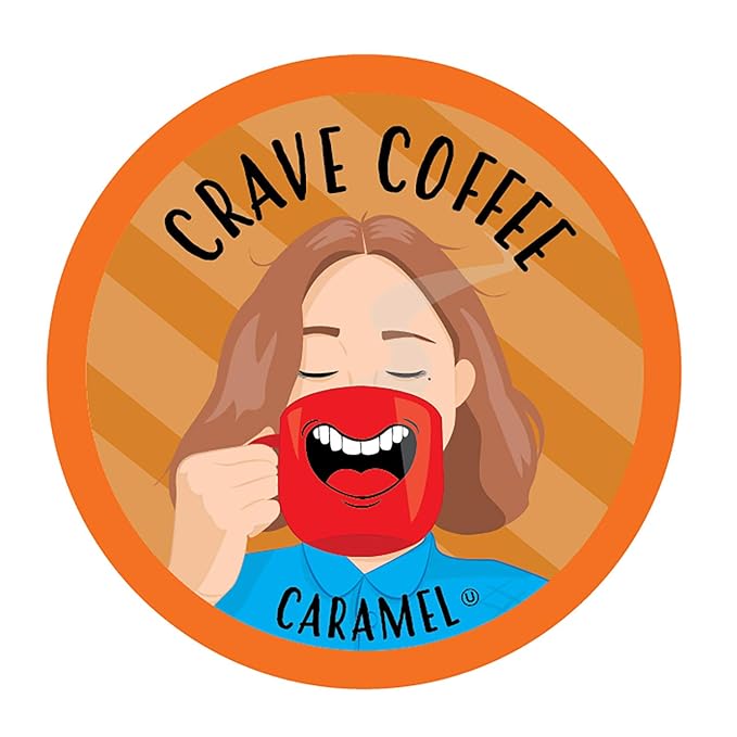 Crave Beverages Flavored Coffee Pods Sampler, Compatible with 2.0 K-Cup Brewers, Assorted Variety Pack