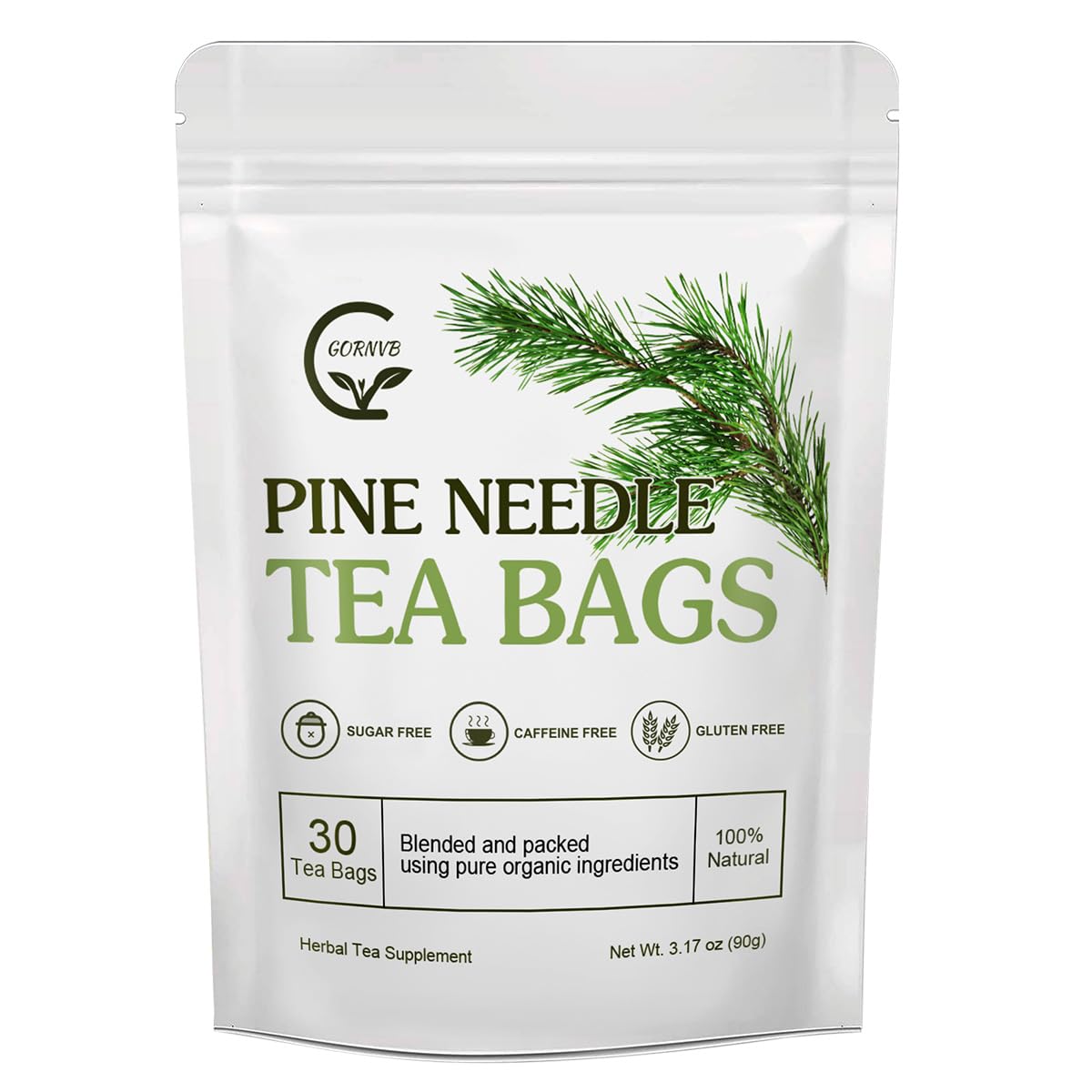 Unsmoked Yerba Mate Tea Bags, Natural Organic Yerba Matte Rich in Chlorophyll, Antioxidants and Vitamins, 30 Tea Bags
