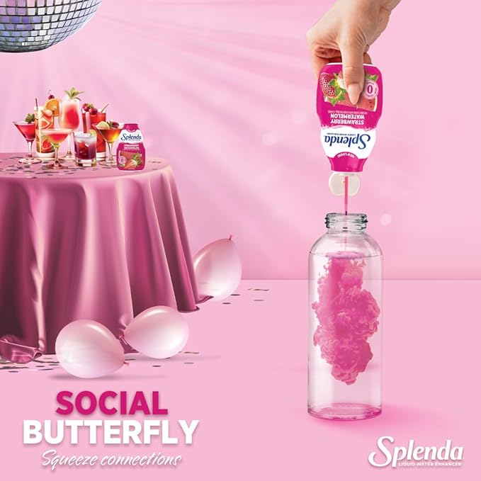 SPLENDA Liquid Water Enhancer Drops, Sugar Free, Zero Calorie, Natural Flavor, Concentrated Drink Mix, 3.11 Fl Oz Each Bottle (Variety, 3 Pack)