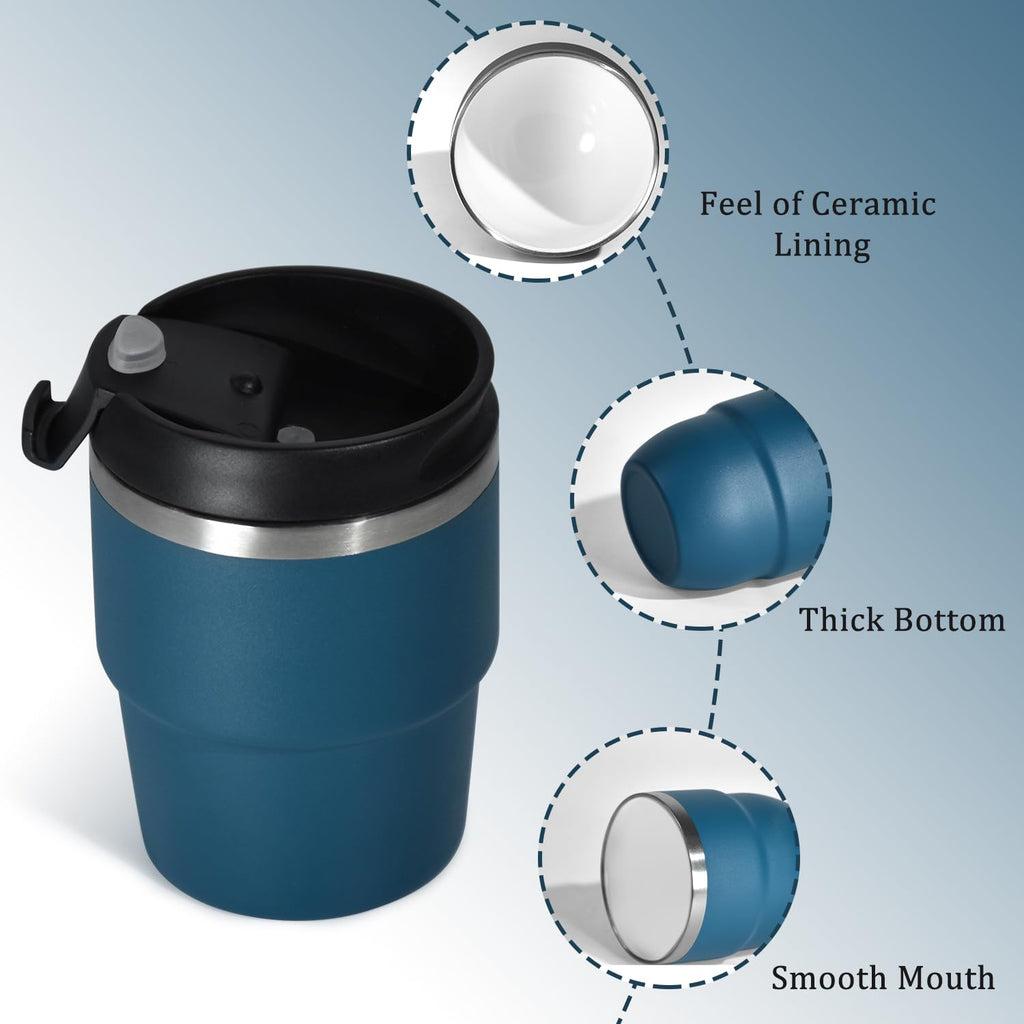 CHLJAR Espresso Cups, 6oz Insulated Espresso Cup Set of 2, Espresso Shot Cups, Stainless Steel Espresso Glasses, Stackable Mini Tumbler, Small Cup for Coffee