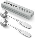 2PCS 1/2tbsp(1.5tsp, 7.5ml) Single Measuring Spoon, Stainless Steel Individual Teaspoon, Metal Measure Scoop with Gift Box
