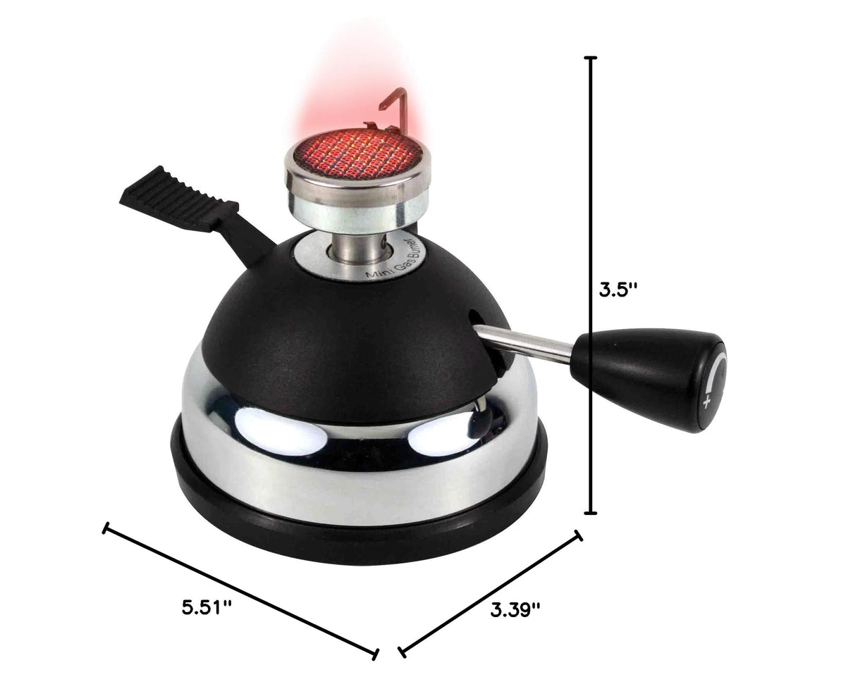 BLUEFIRE Butane Mini Burner for Tabletop Coffee Siphon Syphon/w Furnace Stand and Assembly Rack Ceramic Windproof Torch Head Portable Cooking Stove Espresso Maker Chafing Soup Tureens Fondue Bunsen