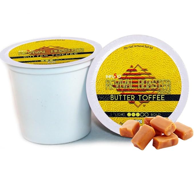 InfuSio Flavored Coffee Pods Variety Pack – 48 Count, 12 Gourmet Medium Roast Dessert-Inspired Blends like Bananas Foster & Crème Brûlée, Compatible with Keurig K-Cup 2.0 Brewers