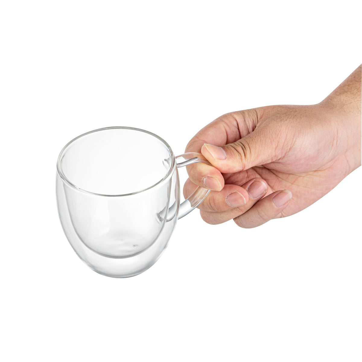 Restaurantware 8 oz Professional Glass Coffee Cup, 2 Pack