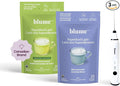 Blume Matcha & Blue Lavender Starter Pack - Organic Superfoods Booster for Lattes, Coffee & Smoothies - Vegan, Sugar and Gluten Free - Includes Frother - 60 Servings