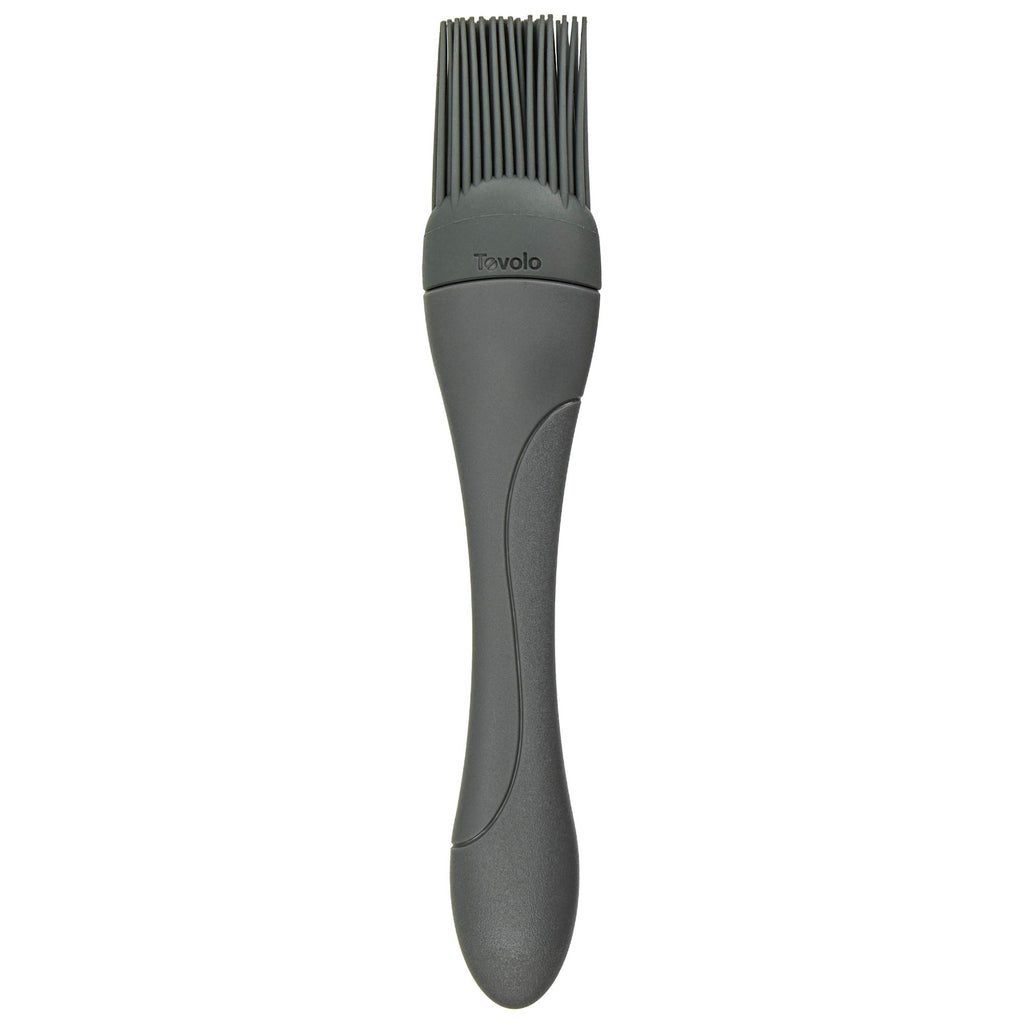 Tovolo Large 9” Heat Resistant Kitchen Silicone Cooking Brush Great for Pastry Baking Basting Sauces Marinades Glazing Oil Brushing Baste Meats Pastries Cakes Desserts, Charcoal Gray