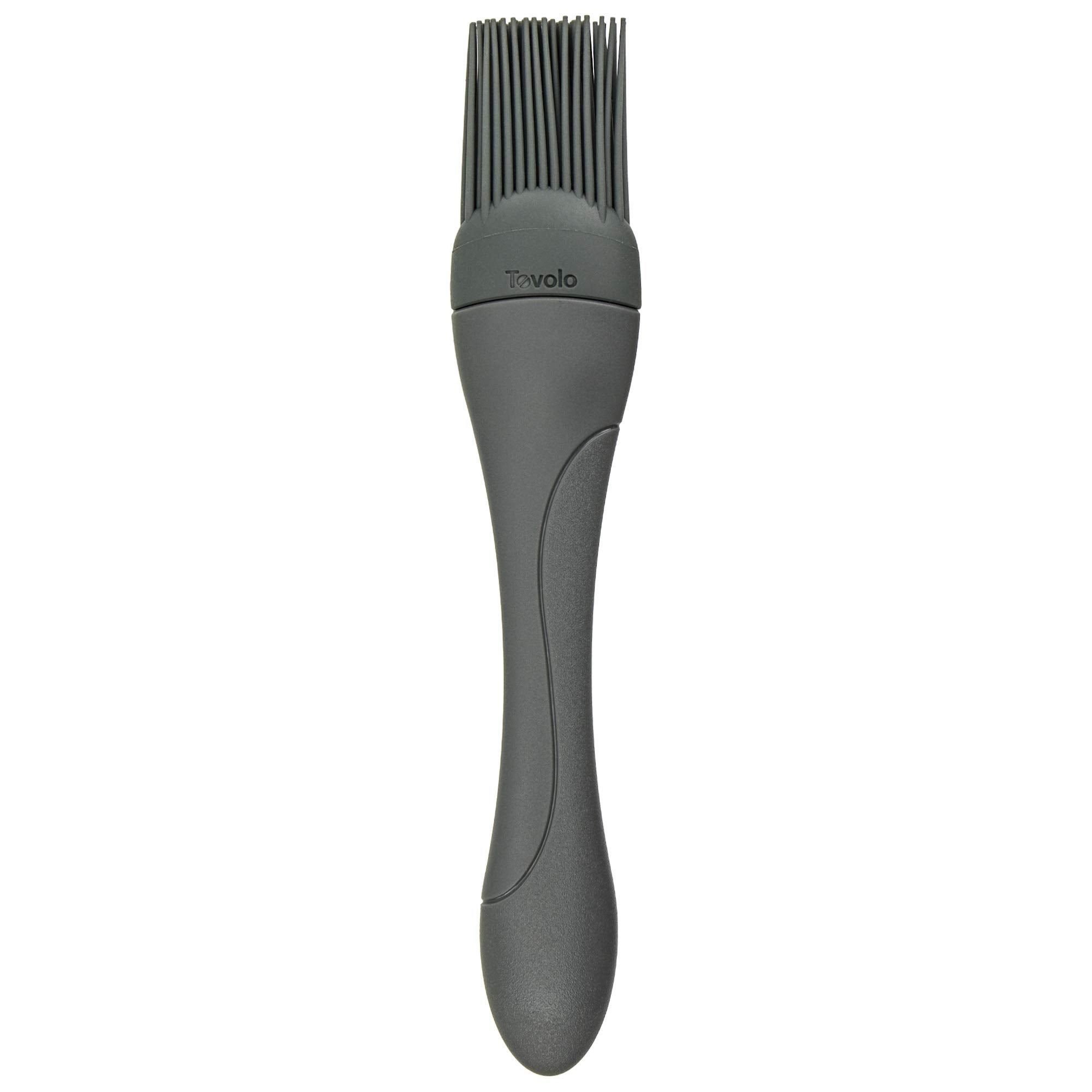 Tovolo Large 9” Heat Resistant Kitchen Silicone Cooking Brush Great for Pastry Baking Basting Sauces Marinades Glazing Oil Brushing Baste Meats Pastries Cakes Desserts, Charcoal Gray