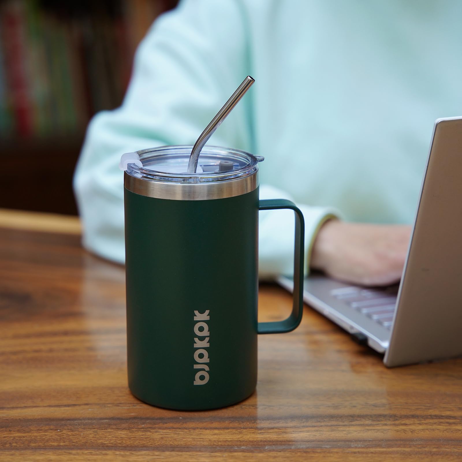 BJPKPK 25oz Insulated Coffee Mug with Handle, Stainless Steel Travel Mug