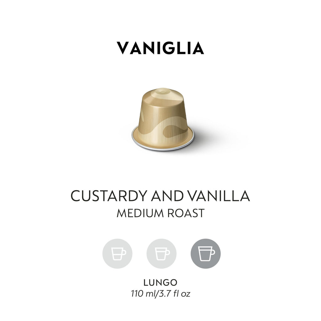 Nespresso Original, Vaniglia, Medium Roast, 50-Count Espresso Coffee Pods