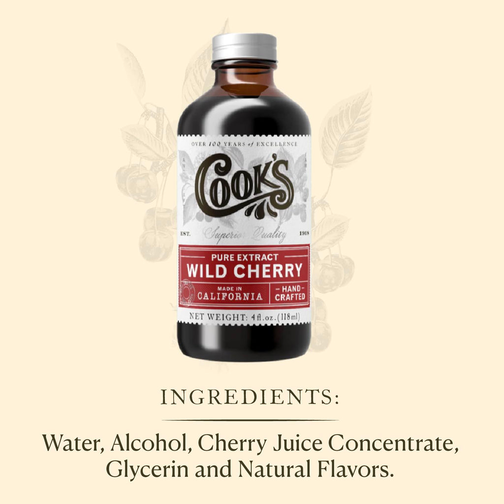 Cook's Wild Cherry Extract for Baking, Preserves & Syrup, 32 oz