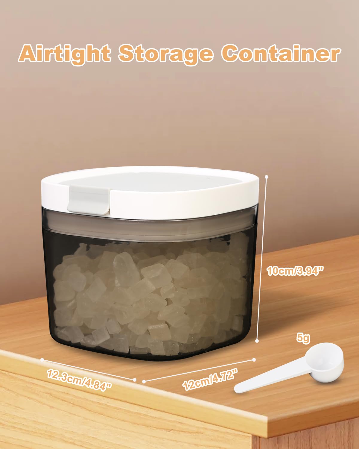 LANGMINGDE Airtight Coffee Storage Container with Magnetic Scoop, 0.7 Qt Coffee Bean and Ground Coffee Canister, Durable, Keeps Coffee Fresh & Dry, Easy to Clean