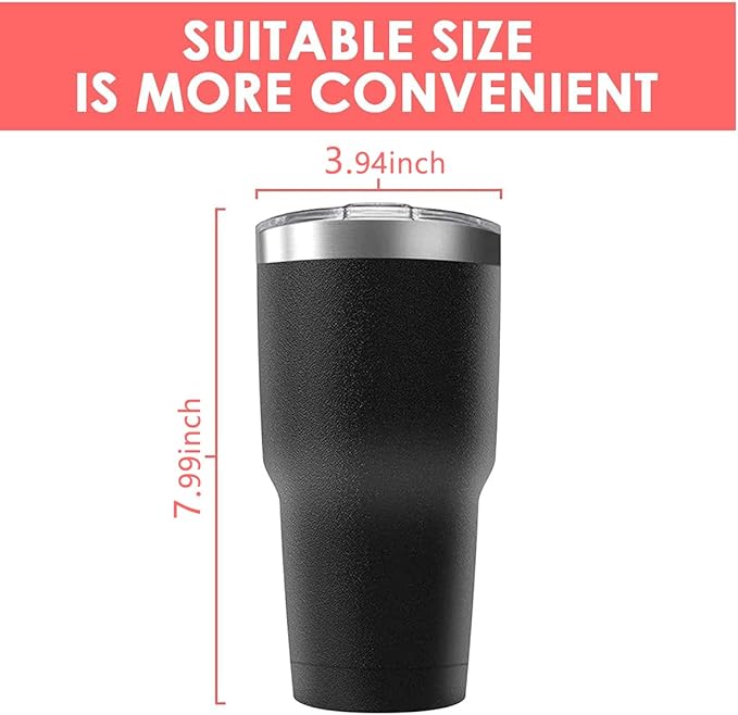 30oz Tumbler Stainless Steel Double Wall Travel Mug with Lids, Vacuum Insulated Bulk Tumblers Coffe Cup for Home, Office, Outdoor Suitable for Vehicle Cup Holders(Set of 8, Navy)