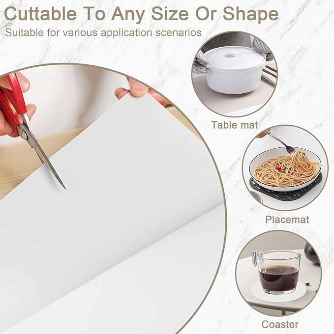 49.2"x15.7"(125cmx40cm) Large Silicone Mats for Kitchen Counter, Non-Slip Placemats, Heat Resistant Countertop Protector, Waterproof Craft Mat, Dark Gray