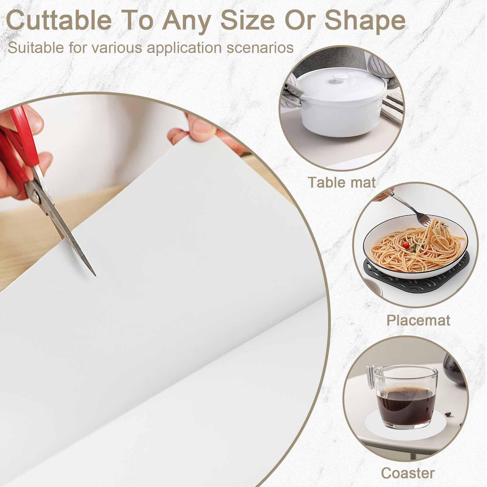 78.7" x 15.7" Large Silicone Mats for Kitchen Counter, Large Heat Resistant Countertop Protector Mat, Non-Slip Waterproof Craft Mat, Black