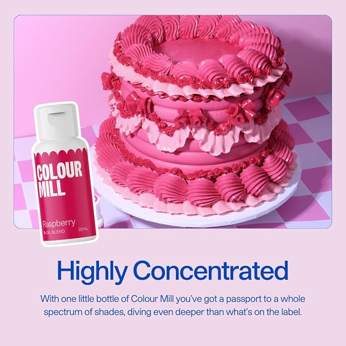 Colour Mill Oil-Based Food Coloring, 20 Milliliters Raspberry