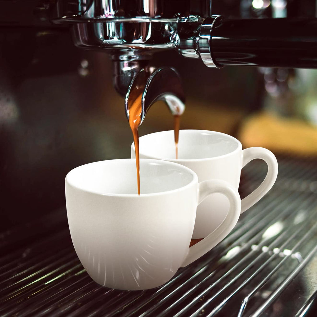homEdge Mini Porcelain Espresso Cup, 3 Ounces / 90 ml Tiny Coffee Mugs Demitasse for Espresso, Tea- White