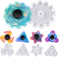 NiArt Fidget Finger Spinner DIY Epoxy Resin Casting Silicone Mold Kit 5 Molds with 10 Bearings Set, Stress Reliever Hand Fidget Toy Gift for Kids and Adults Art Crafts Home Decorations Jewelry (Set A)