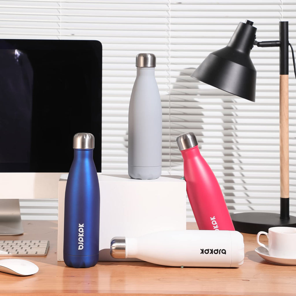 BJPKPK 17 oz Insulated Water Bottle, Stainless Steel Flask, Leak Proof
