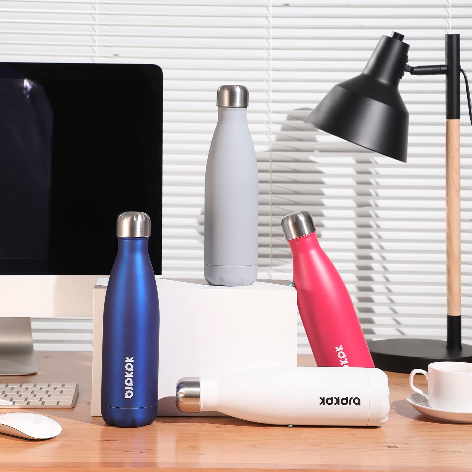 BJPKPK 17 oz Insulated Water Bottle, Stainless Steel Flask, Leak Proof
