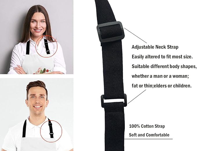 Merry Christmas Berry Wreath Apron for Women and Men, Adjustable Kitchen Chef Apron for Cooking Baking - Cute Birthday, Anniversary, Mother's Day Apron Presents for Mom Wife Girlfriend Aunt Grandma