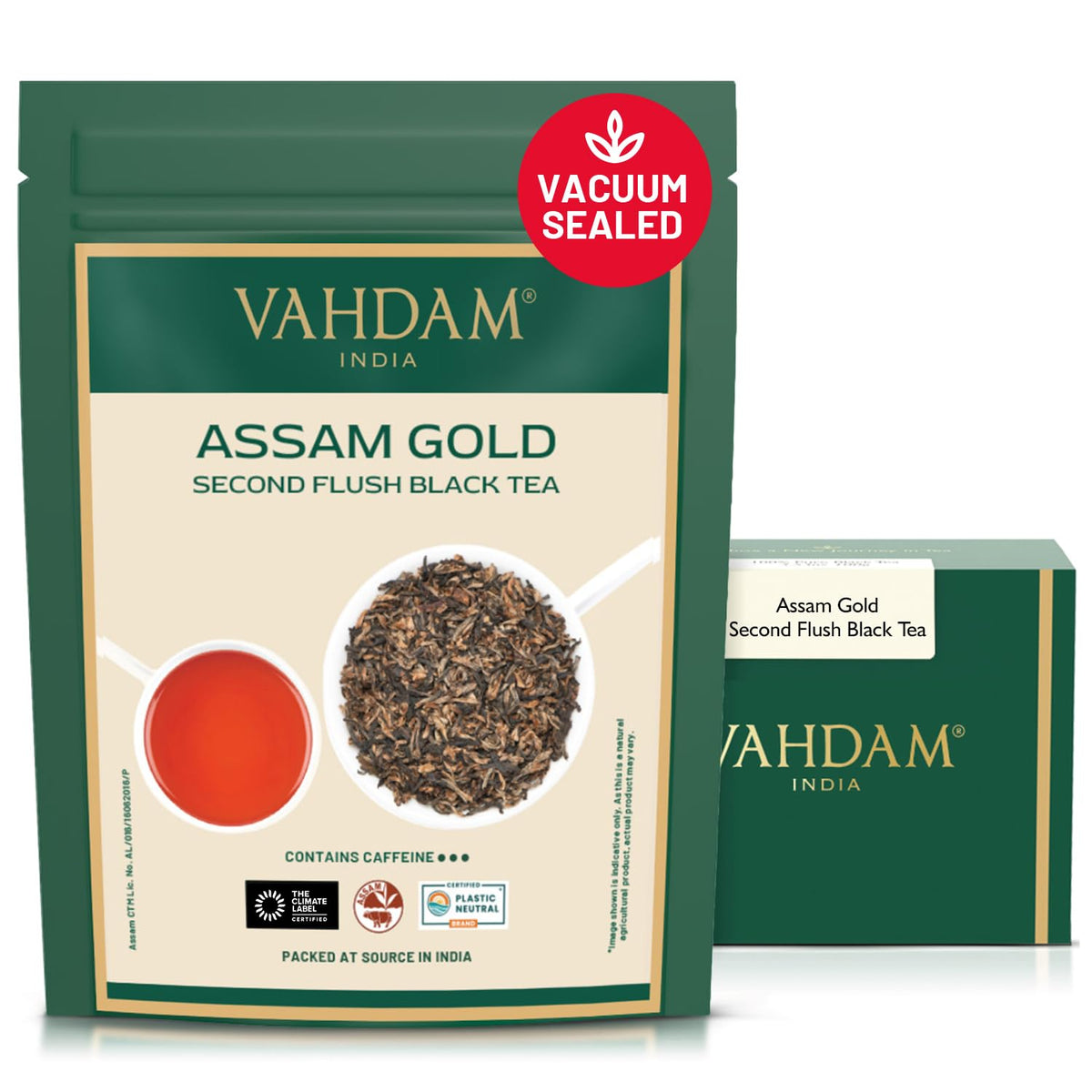 VAHDAM Earl Grey Citrus Green Tea Loose Leaf (3.5oz|50+ Cups) Bergamot Oil